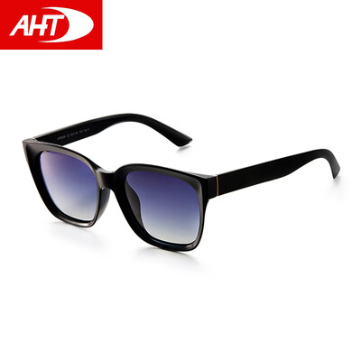 

AHT sunglasses men&women commuting Korean color film sunglasses polarized driver driving mirror bright black frame progressive gray film AP0008C1