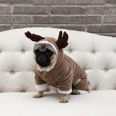 

Pet clothes Elk loaded warm winter dog clothes Teddy bear costume Halloween Pet Christmas Dog Clothes Costume