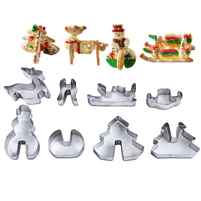 

8Pcs Christmas 3D Cake Mold Baking Tools Cookie Pastry Christmas Mould DIY