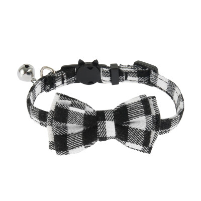 

Adjustable Malier Cat Collar Bow Tie Bell Plaid Adorable Kitten Kitty Cats Puppy