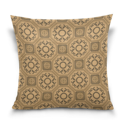 

ALAZA Throw Pillow Cover 16 X 16 inch Cushion Cover with Ornament Pattern Printed Pillowcase