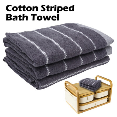

Willstar Adult Bath Towel Cotton Striped Bath Towel Outdoor Beach Towel Household Towel Face Towel