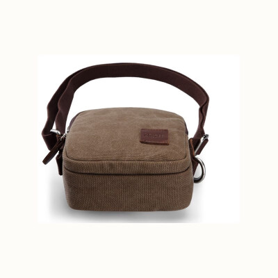 

Solid color casual shoulder bag vertical section Messenger bag 2018 new brand canvas bag simple trend men bag small bag