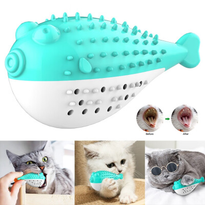 

Funny Cat toy Blowfish Multifunctional Cat Toothbrush Cleaning Cat Teeth Cat Toy Pet Supplies Pet Toys