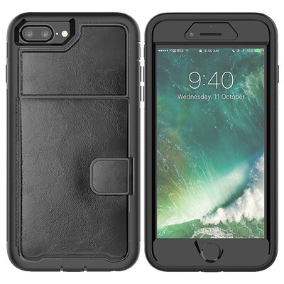 

MOONCASE Samsung Galaxy S9 Three Anti-Leather Card Case Series - Black
