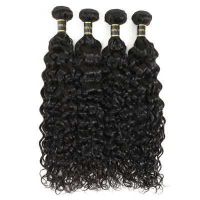 

Amazing Star Curly Hair 4 Bundles Virgin Human Hair Extensions Brazilian Hair Water Wave Bundle Deals Wet&Wavy Natural Color