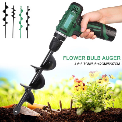 

4Size Garden Planter Spiral Drill Bit Gadgets Flower Bulb Hex Shaft Auger Yard Gardening Bedding Planting Post Hole Digger Tools