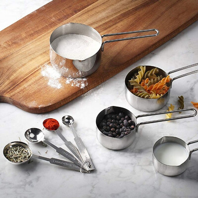 

8PCS DIY Stainless Steel Measuring Spoons&Measuring Cups Combo Set
