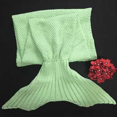 

Mermaid Tail Blanket for Baby&Lady Soft Handmade Sleeping Bag Knitted Blanket Fishtail Christmas Gift