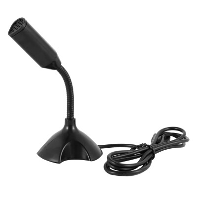 

Universal USB Stand Mini Desktop Microphone Mic For Voice Chat Black