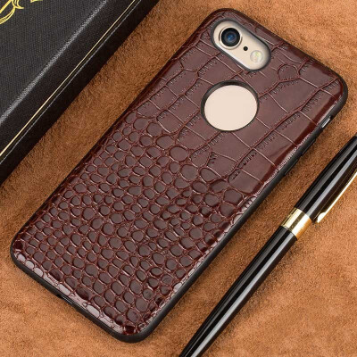 

Leather phone case iPhone5 6 7 8s plus protective shell crocodile top&bottom leather all-inclusive for x xs max xr phone case