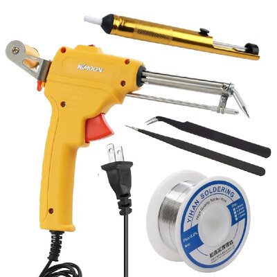 

KKmoon 60W 110-230V Manual Soldering Machine Household Electric Iron Set Handheld Soldering Iron Rework Station Soldering Tool Kit
