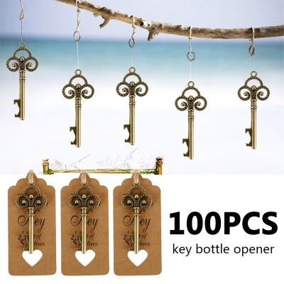 

50100Pcs Bottle Opener Wedding Souvenirs Beer Opener Keychain with Paperboard Tag Card Party Supplies