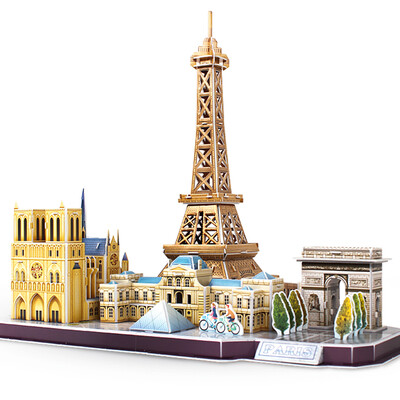 

CubicFun Assembling Toy Model 3D Puzzle Assembly Model 3d Puzzle DIY Fighting Block Building Model Eiffel Tower C044h