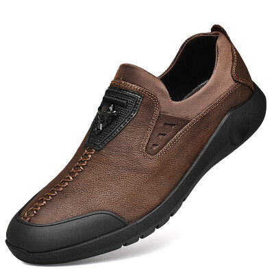 

Autumn mens shoes leather tide shoes first layer leather outdoor sports shoes soft bottom breathable shoes