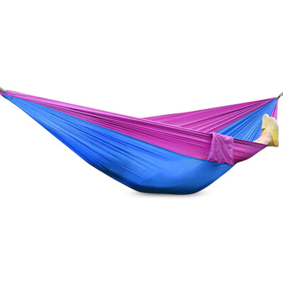 

Outdoor One Person Assorted Color Parachute Nylon Fabric Hammock