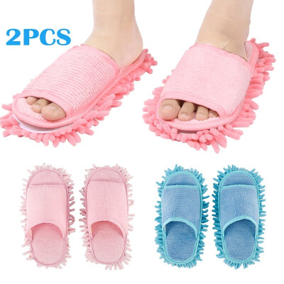 

12PCS Unisex Multifunctional Chenille Washable Dust Mop Slippers Cleaning Shoes Lazy Slippers Quick Polishing Cleaning Dust