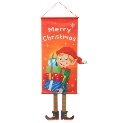 

Willstar 1PCS 13136 ft Door Banner Christmas Decor For Home Xmas Happy New Year-Elf