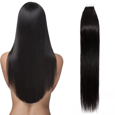 

12-24 inch Women Human Tape In Skin Weft Real Hair Extensions TAPE HUMAN HAIR 100 Brazilian Virgin Hair