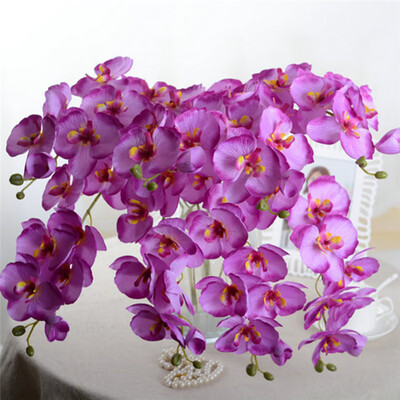 

1 Piece DIY Artificial Butterfly Orchid Silk Flower Fashion Orchid Artificial Flowers Bouquet Phalaenopsis Home Decoration