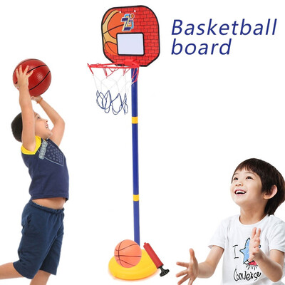 

Adjustable Kids Basketball Back Board Stand & Hoop Set Children Gift Toys Net