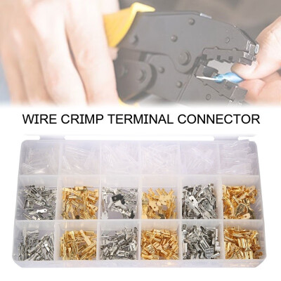 

Premium 540PCS Electrical Wire Crimp Terminal Connector Male Female Spade 28mm48mm63mm with Insulated Sleeves