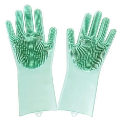 

1 Pair Magic Silicone Gloves Pet Care Grooming Hair Car Insulated Gloves Kitchen Scrubber Rubber Cleaning Gloves Dusting Dish