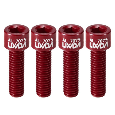 

Lixada 4pcs M517mm Bicycle Bike Stem Screws Bolts Ultralight AL7075 Aluminum Cycling Stem Fixing Screws Replacement
