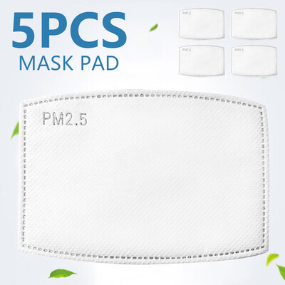 

5 Pcspack Disposable Face Mask Filter Pads Non-Woven Anti-Dust Mask Filter Gasket Mask Gasket