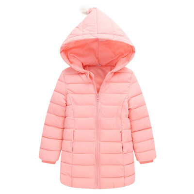 

2018 spring New Warm Girls Thin Down Cotton Jackets & Coats Baby Kids autumn winter Down Jacket Children 1-8Y Outwear Clothes