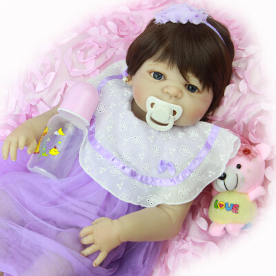 

Hot Sale Reborn Baby Doll Toy Lifelike Full Silicone Body Wig Hair Reborn Dolls For Kids Birthday Gifts Best Playmate