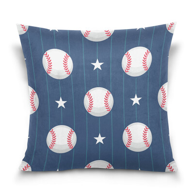

ALAZA Throw Pillow Cover 16 X 16 inch Cushion Cover with Baseball Pattern Printed Pillowcase