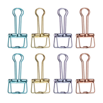 

Morning light &G 32mm linear long tail clip dovetail clip metal paper clip four color mixed 8 pack ABSN2636