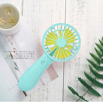 

New cartoon orange fan Childrens outdoor hand holding mini fan portable environmental USB charging fan
