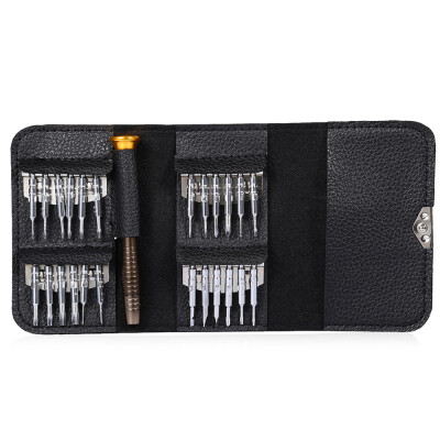 

25 in 1 Repair Opening Tool Kit Pentalobe Torx Phillips Screwdriver Wallet Set with Leather Pouch