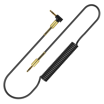 

49FT AUX Cable 35mm Audio Cable Spring Extension Cord Male To Male For Car Stereo PC Speaker Headphone