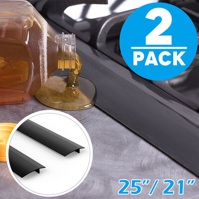

Willstar 2Pcs Silicone Kitchen Stove Counter Gap Cover Oven Guard Spill Seal Slit Filler