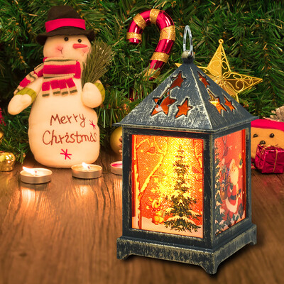 

Willstar 1PCS Christmas LED Night Mood Lanterns Vintage Kids Night Lamp Bar Home Decoration Props Gift- Santa Claus