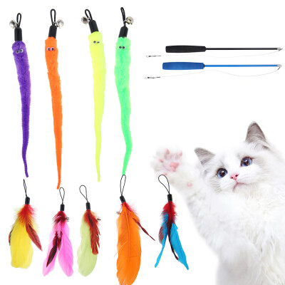 

Willstar Pet Cat Interactive Toy Retractable Rod Rod With 9 Refills For Cat Cats