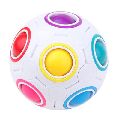 

Rainbow Ball Children Puzzle Toy Football Educational Learning Supplies For Adult Relieve Stress Figurines Kids Gifts