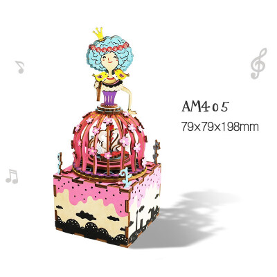 

Original cartoon fashion wooden music box multi style creative 3D stereo adult children