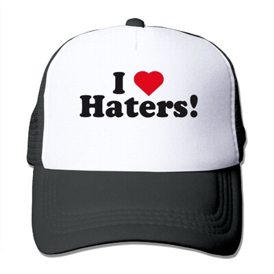 

I Love Haters Vintage Mesh Trucker Hats Fancy Snapback Hats Visor Hats For Man