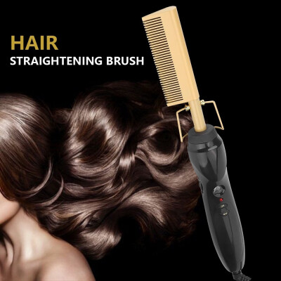 

Titanium Alloy Hair Curls Electric Comb Iron Straighten&Curling Hairstyle Tool