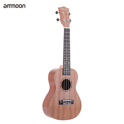 

ammoon 24" Sapele Ukulele 4 Strings Rosewood Fretboard Musical Instrument New Years Day Gift Present