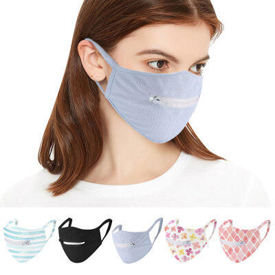 

Willstar 1 PC Washable Zipper Mouth Cover Respirator Reusable Face Covers Black