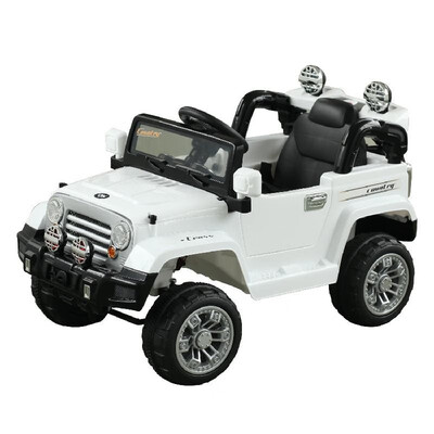 

12V Electric Battery Kids Ride-On Toy Jeep with Remote Control&MP3-White