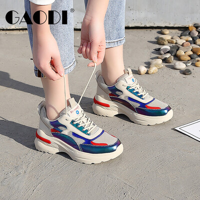 

Gao Di gaodi thick bottom mesh breathable wild color matching running sports shoes womens meters 36