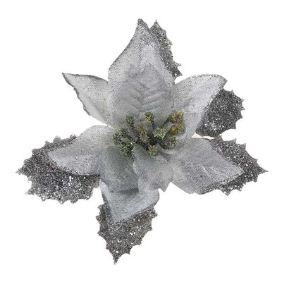 

UpperX 6Pcs 66 Inch Glitter Artificial Wedding Christmas Flowers XMAS Tree Wreaths Decor Ornament
