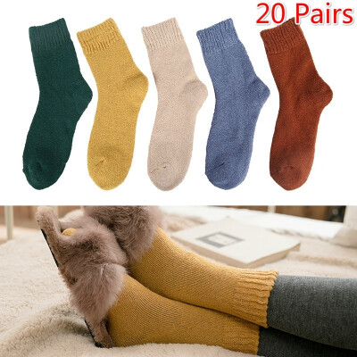 

5101520 Pairs Wool Cashmere Thick Winter Socks Mens&Womens Warm Soft Casual Sock