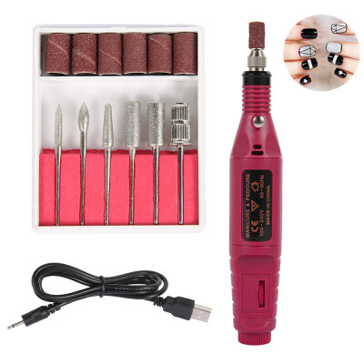 

Willstar 6Pcs Portable Electric Nail Polisher Nail File Nail Drill Set Nail Care Tool-Four Colors